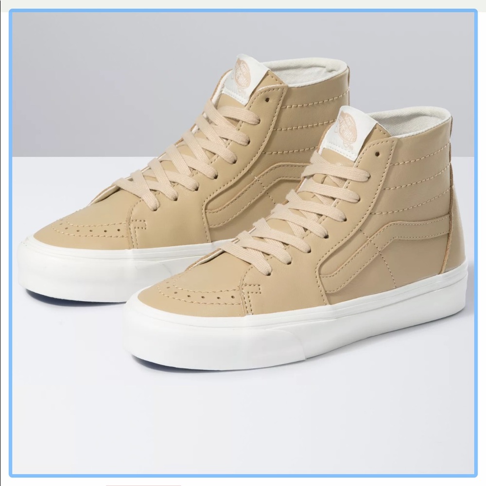 SOFT TAN LEATHER SK8-HI TAPERED VANS